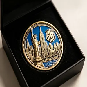 USA & Canada Themed Collectible Challenge Coins, 3D Relief Hard Enamel Metal Commemorative Coin Gift Box Set thumbnail-3