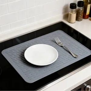 Silicone Induction Cooktop Mat Magnetic Stove Top Protector Heat Resistant Hot Pad Countertop Guard Kitchen Dish Drying Mat thumbnail-2