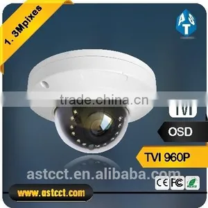 1/3"SONY CMOS 1.3Megapixel 360 Degress 3.6mm Fixed Lens 960P TVI Dome Camera 20 Meter IR Dome TVI Mini Camera thumbnail-1