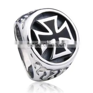 Hot Sales Wide Stainless Steel Rings For Men Famous Brand Wedding Jewelry Fashion Mens Rings thumbnail-1
