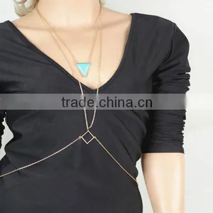 2015 New Products Geometric Triangle Rhomobus Tophus Body Chain thumbnail-2