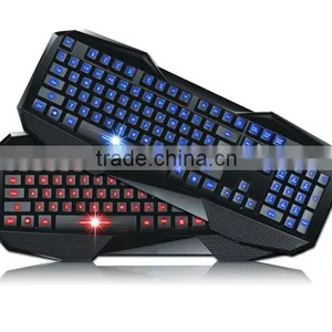 Hot Wired Colorful LED Backlight Mechanical Portable Gaming Keyboard thumbnail-2