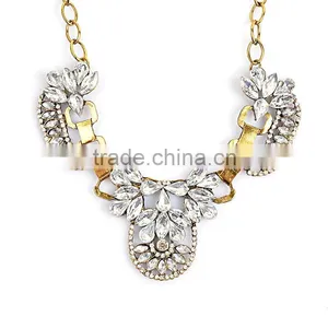 Hot Sale Female Gold Jewelry Necklaces With Shining Rhinestone thumbnail-5