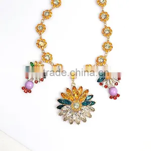 Turquoise Bead Chain Druzy Pendant Necklace Women'S Necklace thumbnail-5