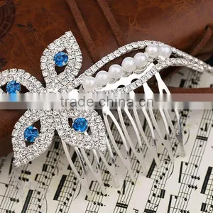 Cheap and High Quality Korea Style Plated Flower Bridal Hair Comb Accessory thumbnail-3