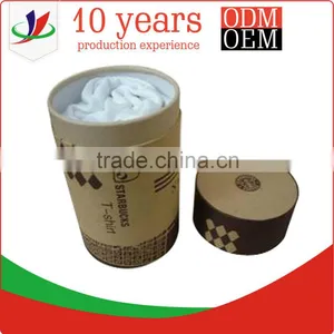 Cardboard Tube Packaging Custom Dress Shirt T-shirt Paper Tube Packaging Quality Choice thumbnail-1