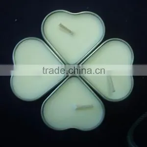 Heart Shaped Sliver Scented Tin Candle/ Candle Tin Box thumbnail-1