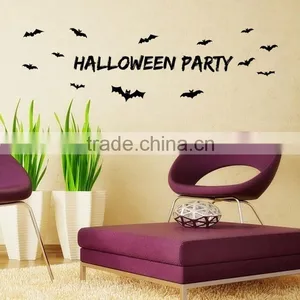 ALFOREVER Bat Halloween Black Quote Decals,bat Halloween Sticker thumbnail-6