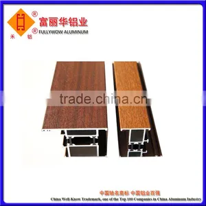 Wood Grain Aluminium Extrusion Profile for Windows and Doors From China thumbnail-6