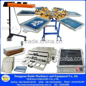 Table T Shirt Carousel Screen Printing Machine With Flash Dryer thumbnail-1