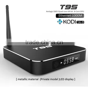 T95 Amlogic S905 4k M8 Android TV Box , Quad Core TV Android Box With Android 5.1 OS, Kodi16.0 Install Free Movies TV Box thumbnail-4