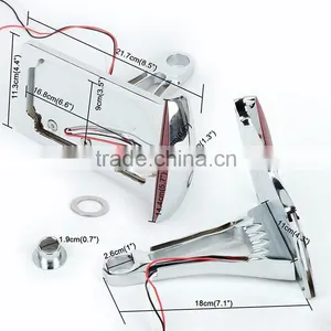 BJ-LPL-004 Custom Chrome Motorcycle Fender Eliminators With LED Light for Bike 1" or 3/4" Back Axle thumbnail-3