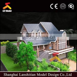 3d Maquette Separated Villa Miniature Building Model Scale thumbnail-1