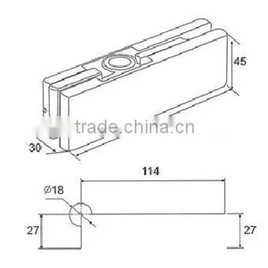 Pivot Patch /patch Fittings for Glass Door (DL-016) thumbnail-2