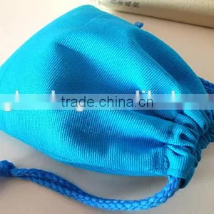 Wholesale Blue Color Canvas Drawstring Gift Packing Bag thumbnail-3