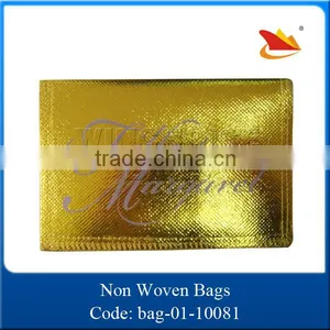 Fashion Golden Shining Waterproof Bags Custom Non Woven Bag thumbnail-1