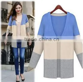 2014 New Arrival Stylish Cotton V-collar Cardigan Models Sweater for Ladies Quality Choice thumbnail-1