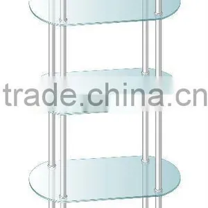 Long Oval Glass Shelf 5 Tiers thumbnail-1