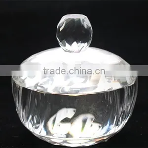 Unique Crystal Glass Sugar Bowl With Lit Sugar Stock thumbnail-3