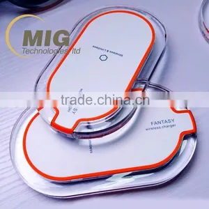 QI Universal Wireless Charger, 3 Coils Portable Chrager for Mobilephones, Fast Wireless Charger thumbnail-1