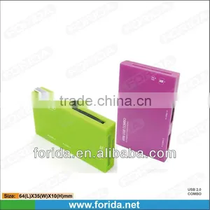 Slim Notebook Combo Usb Hub 2.0 With Card Reader ,usb 2.0 Combo Driver thumbnail-1