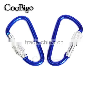 Aluminum Spring Locking Carabiner Snap Hook Hanger Keychain Hiking Camping #FLQ187-8C(Mix-s) thumbnail-3