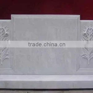 High Quality White Marble Tombstones Headstones Hand Carved Stone Sculpture From Vietnam thumbnail-1