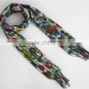 Double Face Printed Polyester Long Scarf thumbnail-4