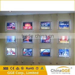 Ceiling Hanging Double and Single Side Acrylic Crystal Light Box for Indoor Real Estate Window Display thumbnail-1