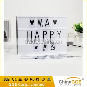Acrylic ABS Led Material and Square Shape Cinematic Massage Light Box Letters thumbnail-1