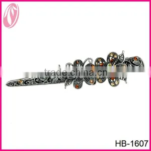 Manufacture Wholesale Diamante Butterfly Beak Hair Clips thumbnail-1