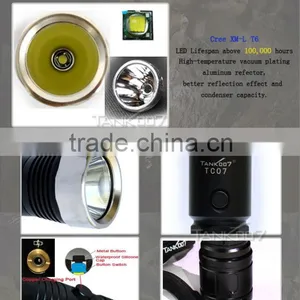Waterproof Performance 5 Modes Led Flashlight Rechargeable Torch TC07 thumbnail-3