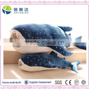 Hot Selling Cute Plush Blue Stuffed Whale Shark Pillow Toy thumbnail-1
