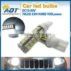 Super White T10 Ba9s 3014 SMD 78 LED Car Side Wedge Light Lamp Bulb thumbnail-1