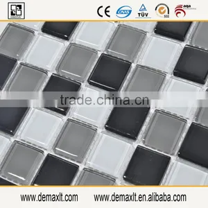 M17 Black Mix Grey and White Glass Mosaic Tile for Indoor Wall thumbnail-2