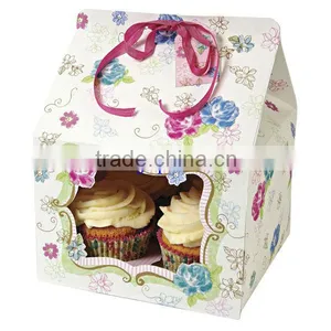 Flower Printed Cupcake Box With Beautiful Window thumbnail-1