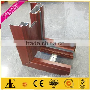 Wow!! 6063 T5 Wood Aluminium Windows Factory/ Wood Aluminium Glass Facades Manufacturer/ Custom Wood Aluminium Window Profile thumbnail-4