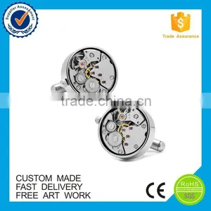 Business Gifts Men's Metal Watch Movement Cufflinks Custom thumbnail-1