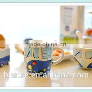 Camper Van VW Design Dinner Set Ceramic Bus Shape Salt and Pepper Sets thumbnail-2