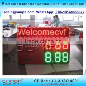 Italy Led Digital Gas Price Display 8.8.8.8 (12inch ) R/W/Y/W/B Color thumbnail-3