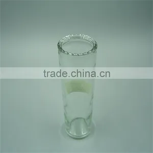 315ml Clear Straight Side Cylinder Glass Vase With Sawtooth Rim thumbnail-3