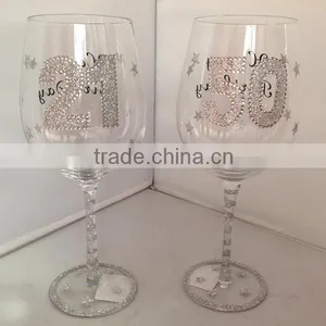 2014 New Developed Sliver Powder Birthday Party Wine Glass thumbnail-1