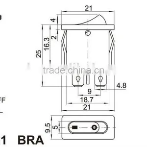 3pin Mini Rocker Switch,TOP Quality Copper Pins Rocker Switches,round Type Rocker Switch thumbnail-6