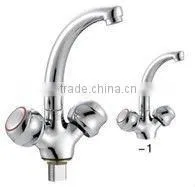 Zinc Double Handle Basin Faucet ZQ5311-1F thumbnail-1