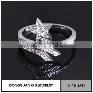 China Factory Custom OEM Sterling Silver Rings Rhodium Polished Wedding Rings for Women thumbnail-2