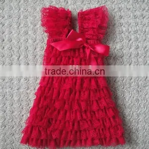 Cheap And Fine Baby Lace Rompers Children Girl Bow Baby Lace Rompers thumbnail-2