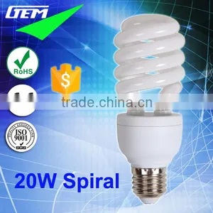China Best Selling CFL Princile Spiral/3U Tube T4 20W 6400K With E27 B22 Base thumbnail-2
