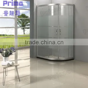 High Quality Tempered Glass Shower Enclosure Design With Stainless Steel Mirror Finish Handle thumbnail-1