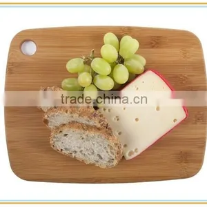 Lovely Simple Mushroom Bamboo Chopping Board Set With Coin Hole thumbnail-4