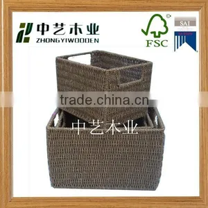 2015 China Suppliers Customized FSC Adorable and Useful Wicker Picnic Basket Wholesale thumbnail-4